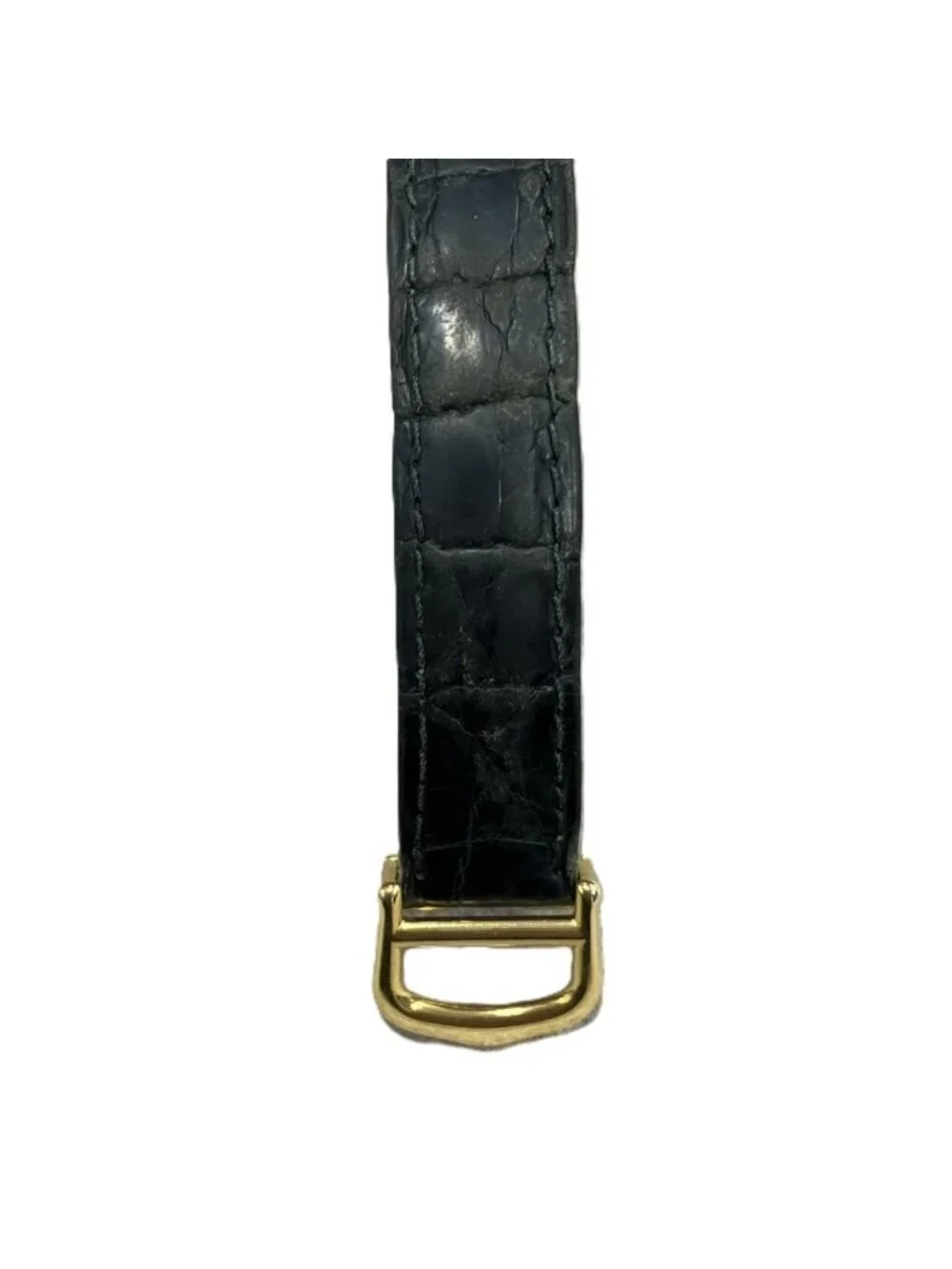 Cartier Must Tank SM Vermeil Watch Gross Weight Leather Quartz White Dial